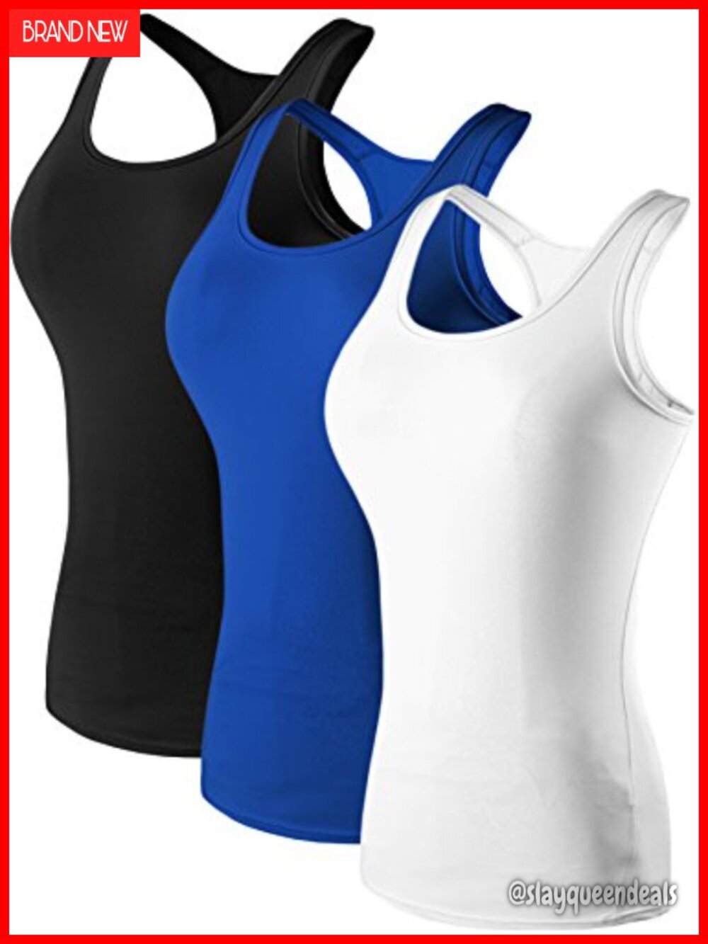 3 Pack Compression Base Layer Dry Fit Tank Top for Yoga Running